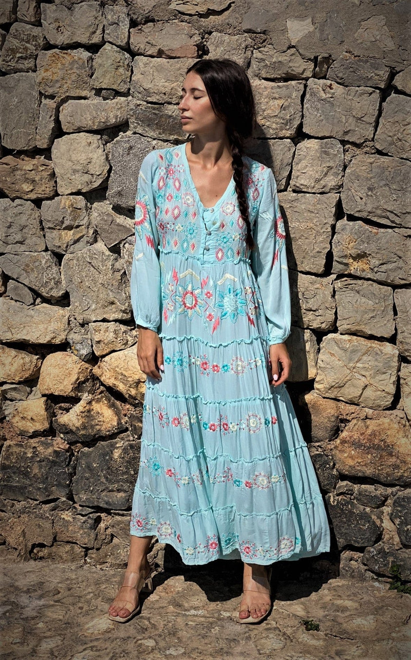 Vestido Isabela Turquesa