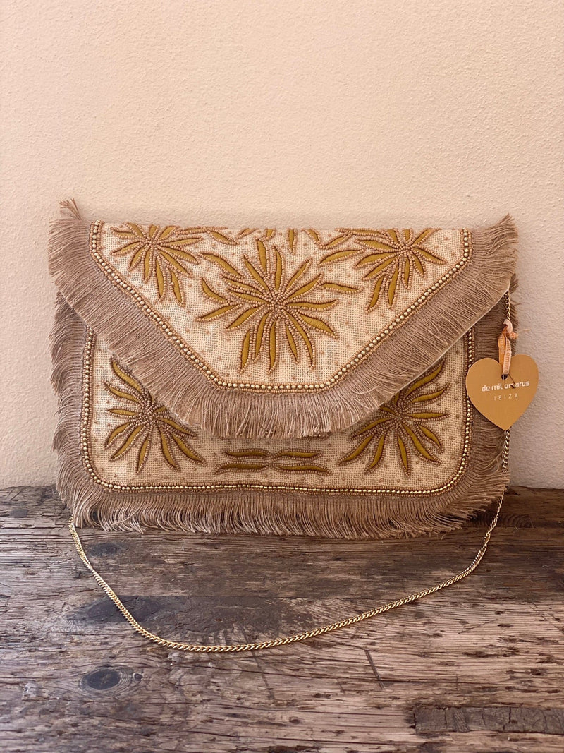 Bolso Formentera Hueso Dorado