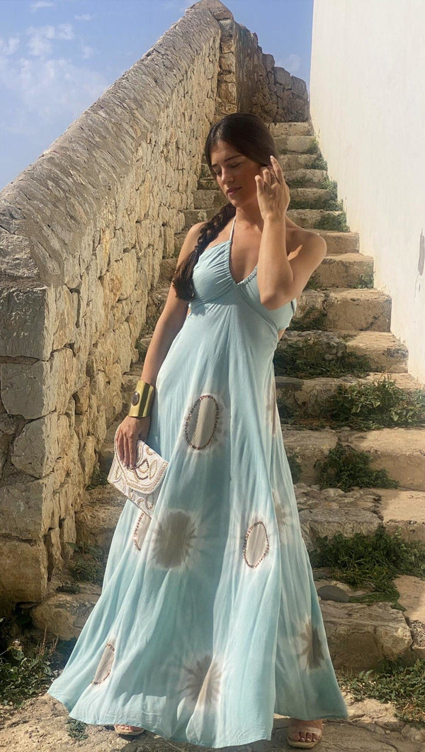 Vestido Elsa Anudado Aqua