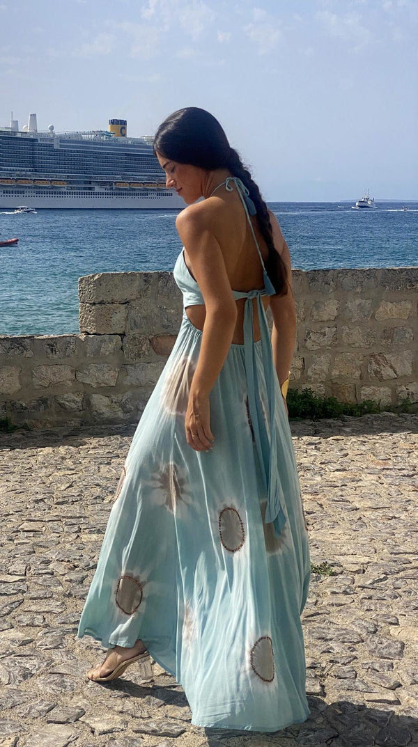 Vestido Elsa Anudado Aqua
