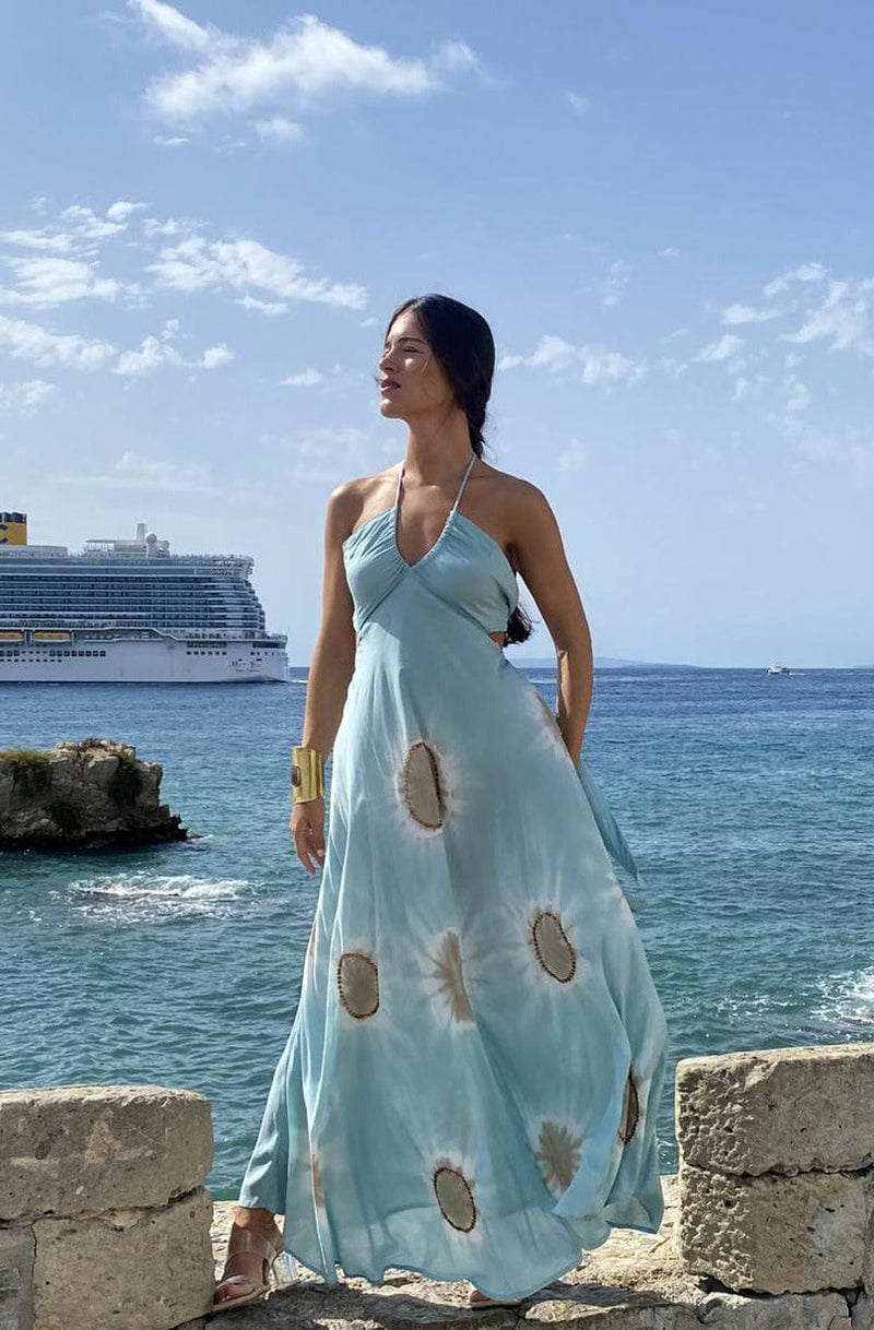 Vestido Elsa Anudado Aqua