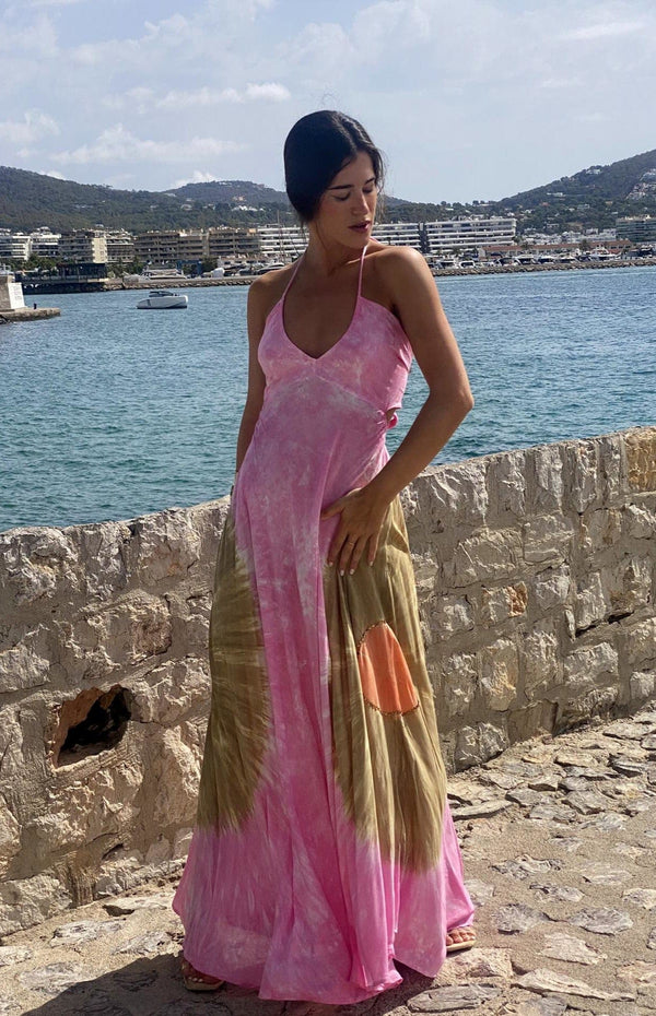 Vestido Anudado Mandala Rosa