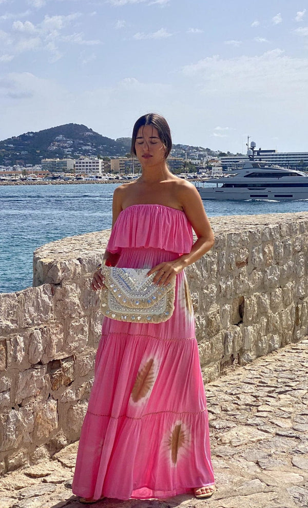 Vestido Elsa Palabra de Honor Rosa