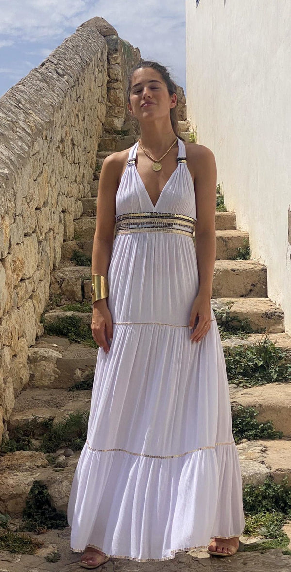 Vestido Largo Valentina Blanco