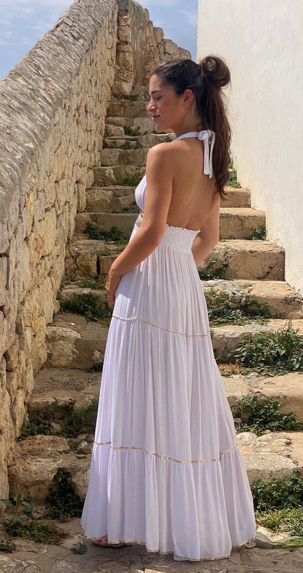 Vestido Largo Valentina Blanco