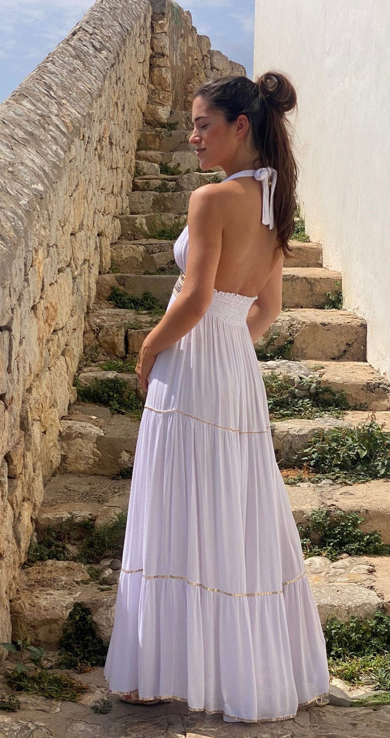 Vestido Largo Valentina Blanco