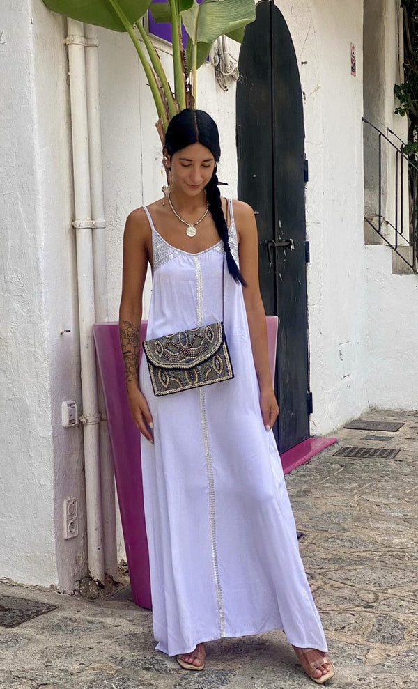 Vestido Pechera Blanco
