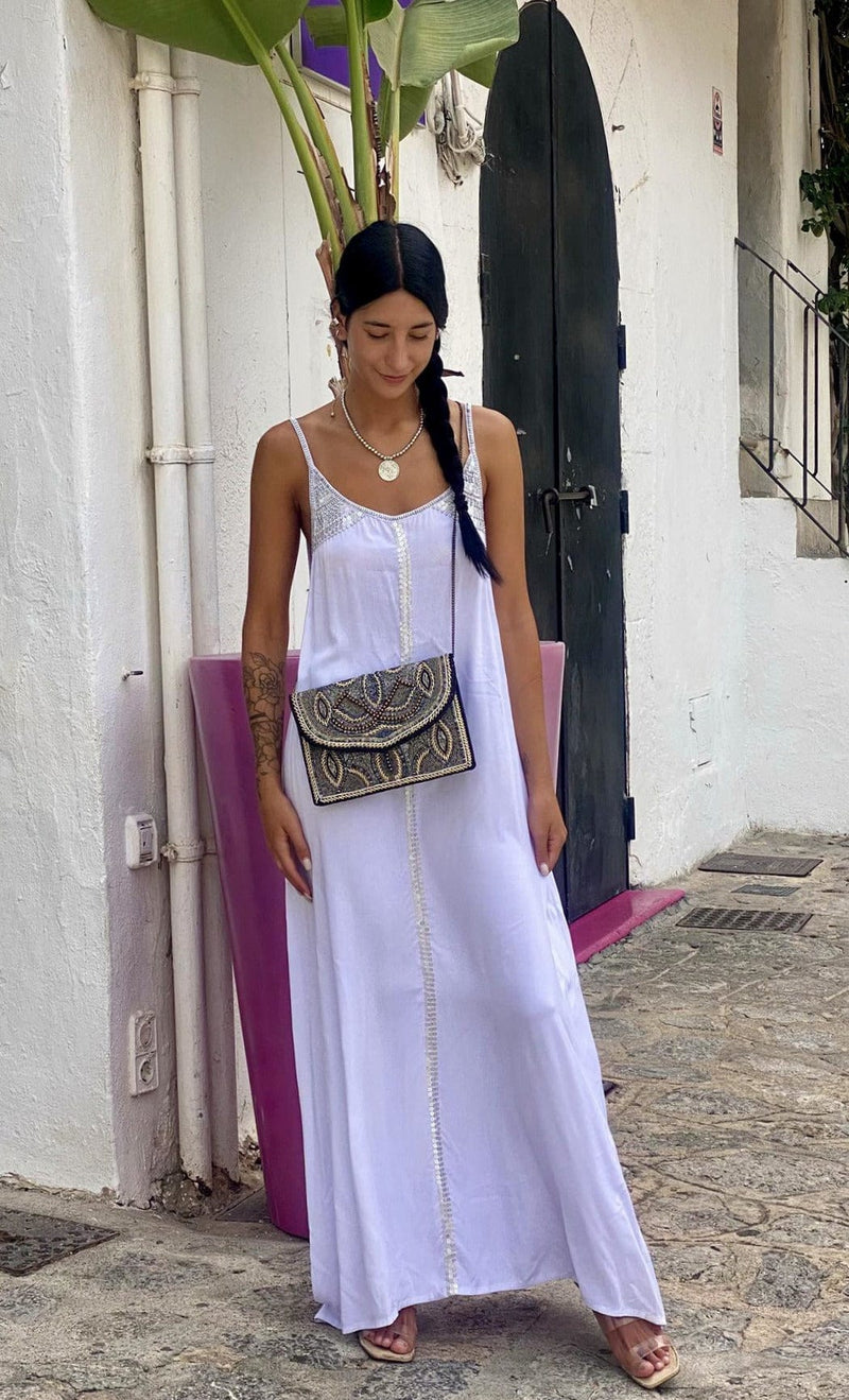 Vestido Pechera Blanco