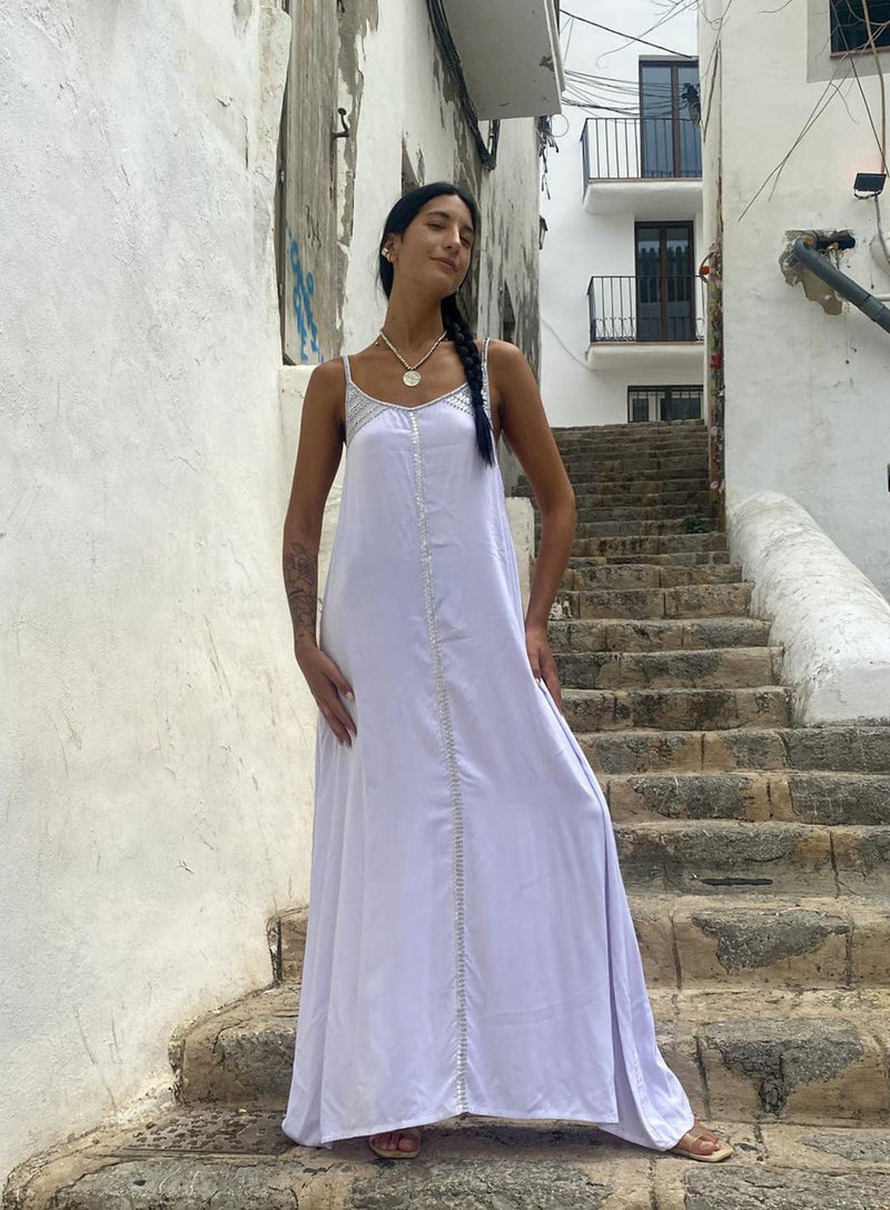 Vestido Pechera Blanco