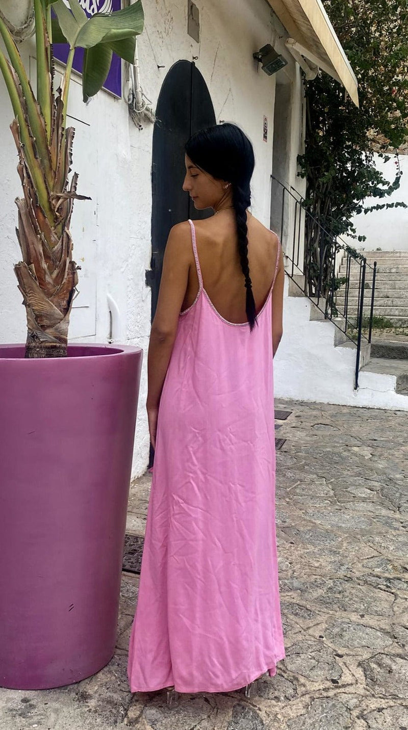 Vestido Pechera Rosa