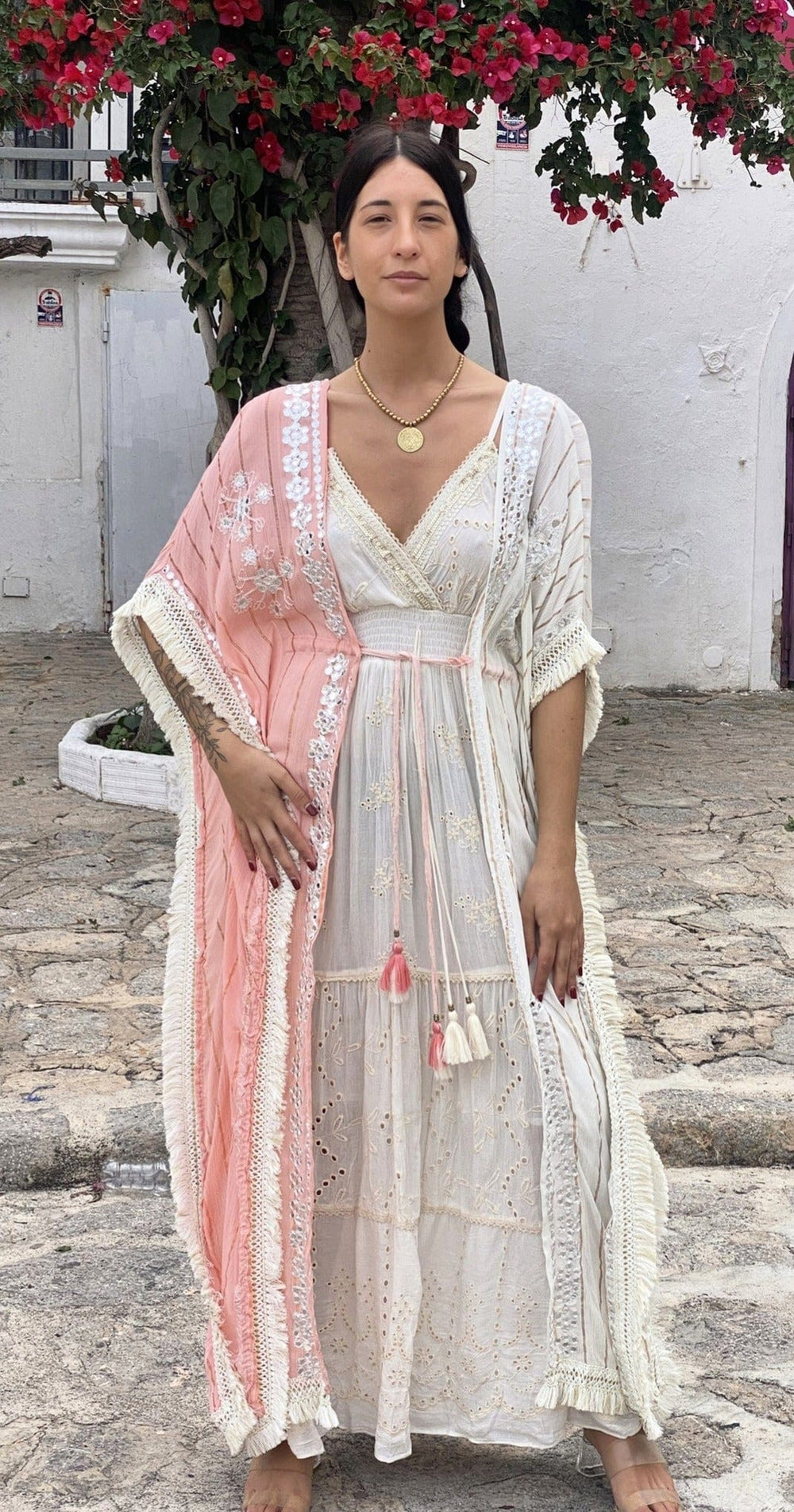 Kimono Espejos Color Salmón – de mil amores ibiza