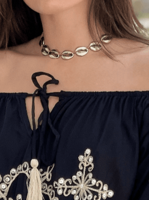 Choker Hilo Encerado Conchas