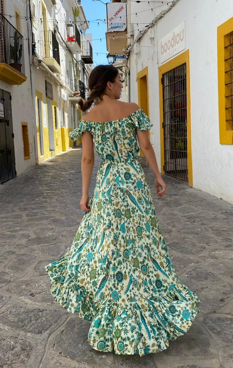 Vestido Desigual Pavo Real