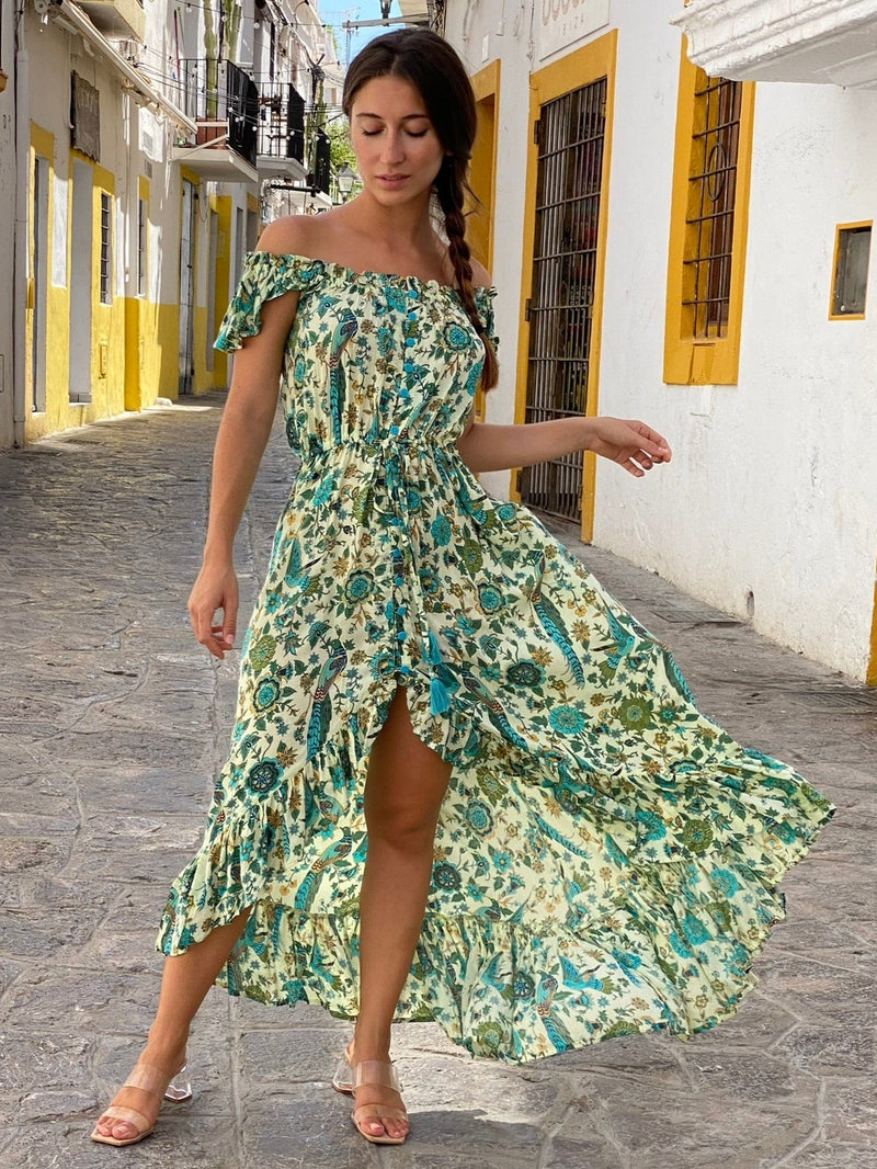 Vestido Desigual Pavo Real