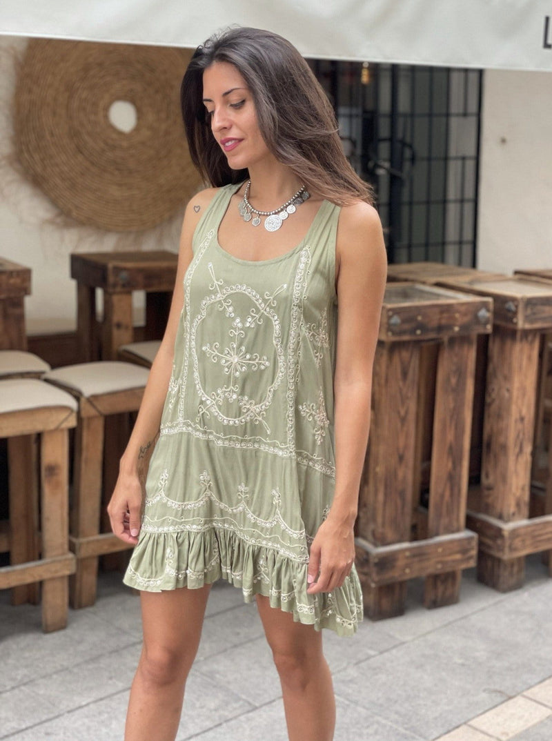 Vestido Tirantes Lentejuelas