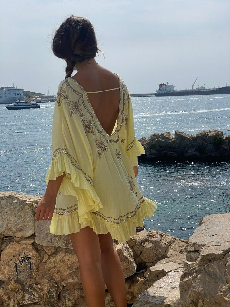 Poncho Lentejuelas Sin Espalda