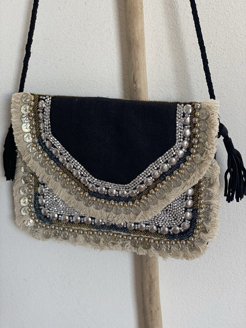 Bolso Tachas y Monedas Negro