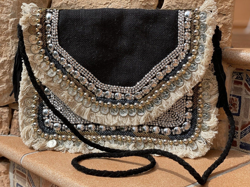 Bolso Tachas y Monedas Negro