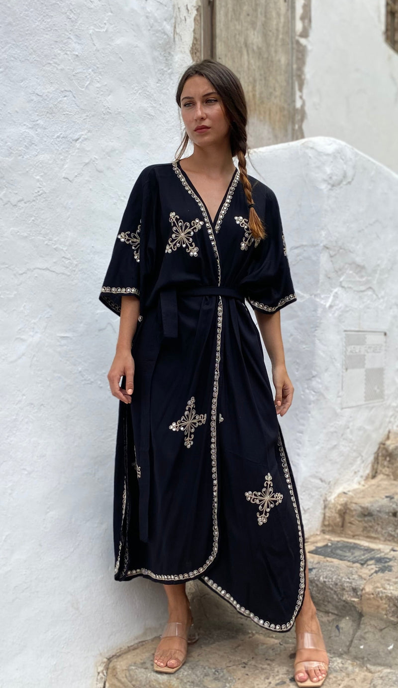 Kimono Lentejuelas Negro