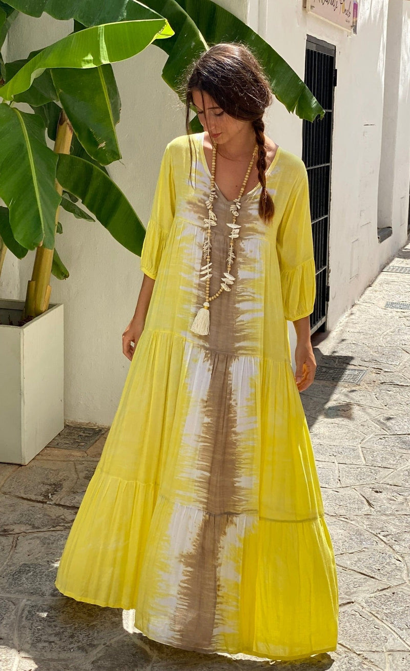 Maxi Túnica Katrin  Color Amarillo