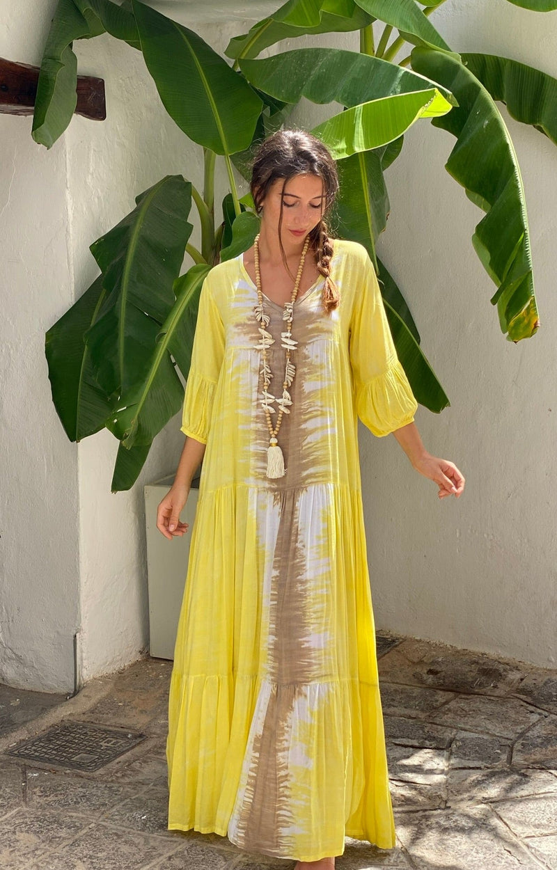 Maxi Túnica Katrin  Color Amarillo