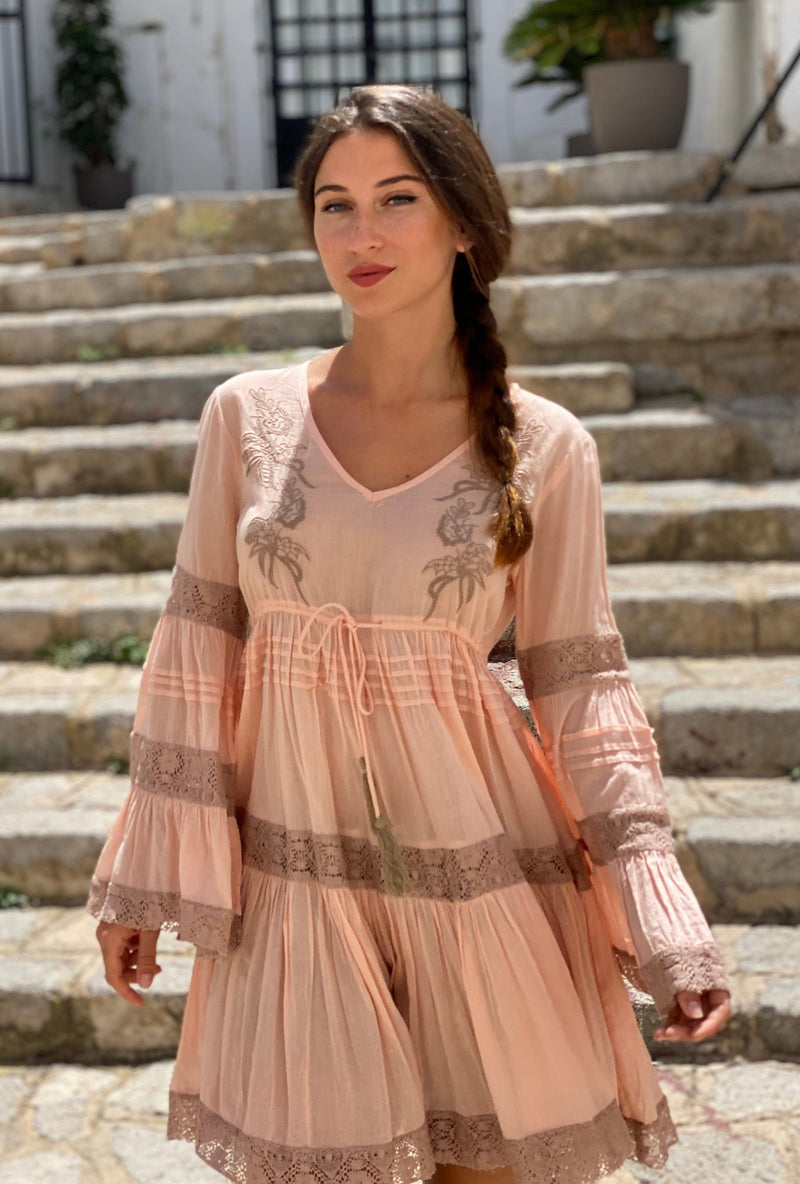 Vestido manga online ancha