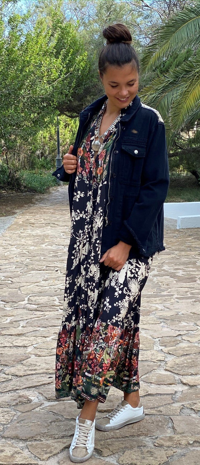 Vestido Largo Flores