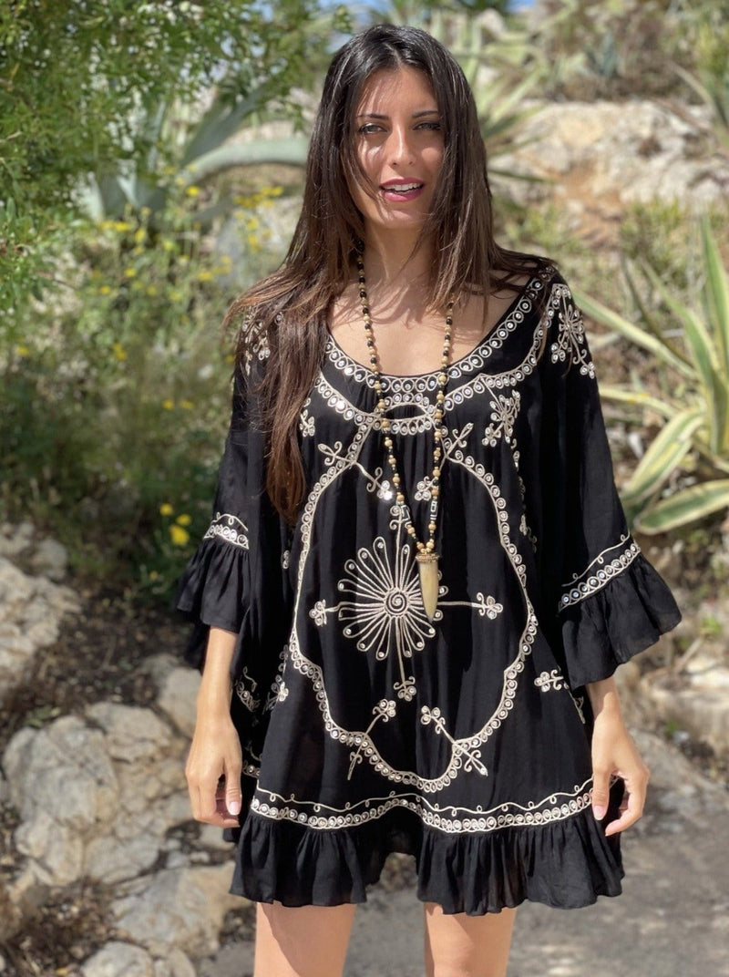 Poncho Lentejuelas Sin Espalda