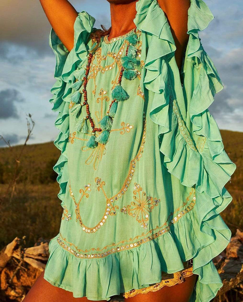 Poncho Lentejuelas Sin Espalda